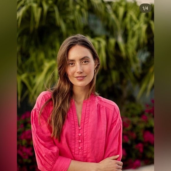 JMcLaughlin Dresses & Skirts - NWT linen JMcLaughlin Nylee dress in Rose. Size Large